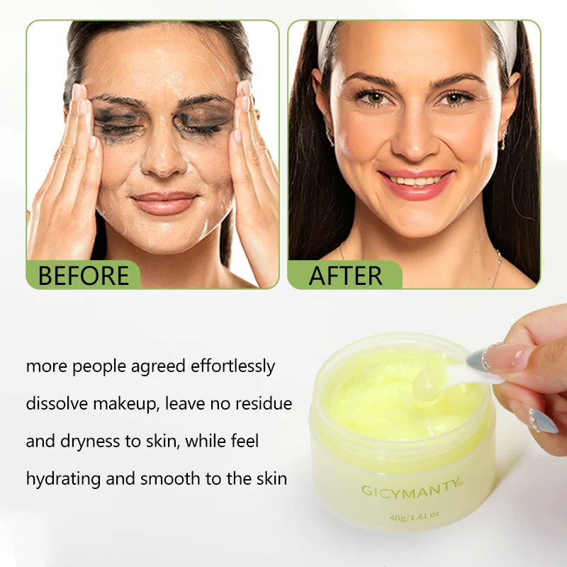 Makeup remover cream deeply cleanses the face, eyes, and lips with a gentle and non irritating makeup remover oil