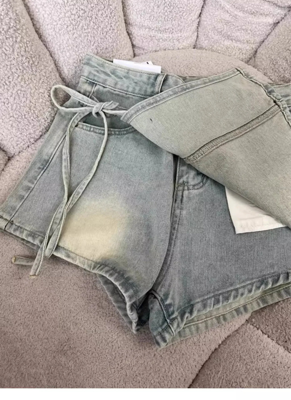 Retro denim skirt women's summer new high-waisted hip-wrapped a-word short skirt pants