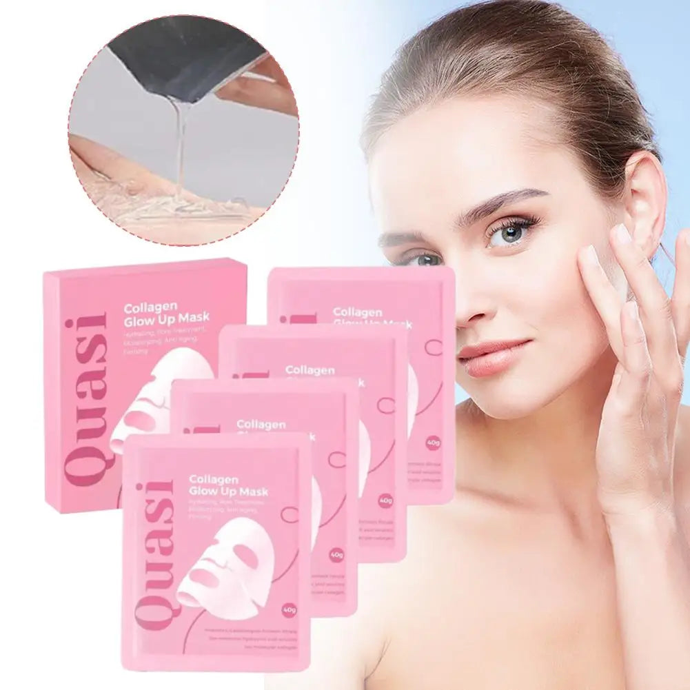 Korean Moisturizing Firming Bio Collagen Overnight Masks Professional Night Repairing Mask 4pcs Set Quasi Collagen Glow Up Mask