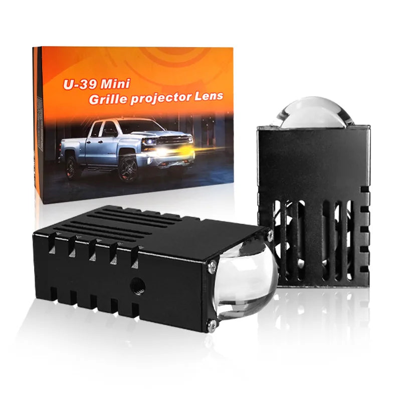 Dual Color LED Grille Light Car Motorcycle Waterproof Modified Auxiliary Spotlight Headlight