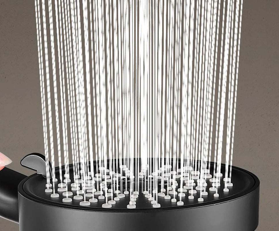 12.5cm Big Panel Shower Head,High Pressure Rainfall Shower Set Water Saving Shower,5 Modes Adjustable Shower Head Bathroom Tools