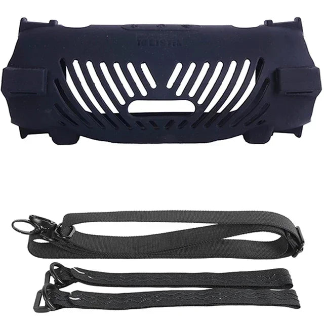 Newest Soft Silicone Case Cover Skin With Strap Carabiner for JBL Charge 6 Portable Waterproof Wireless Bluetooth Speaker