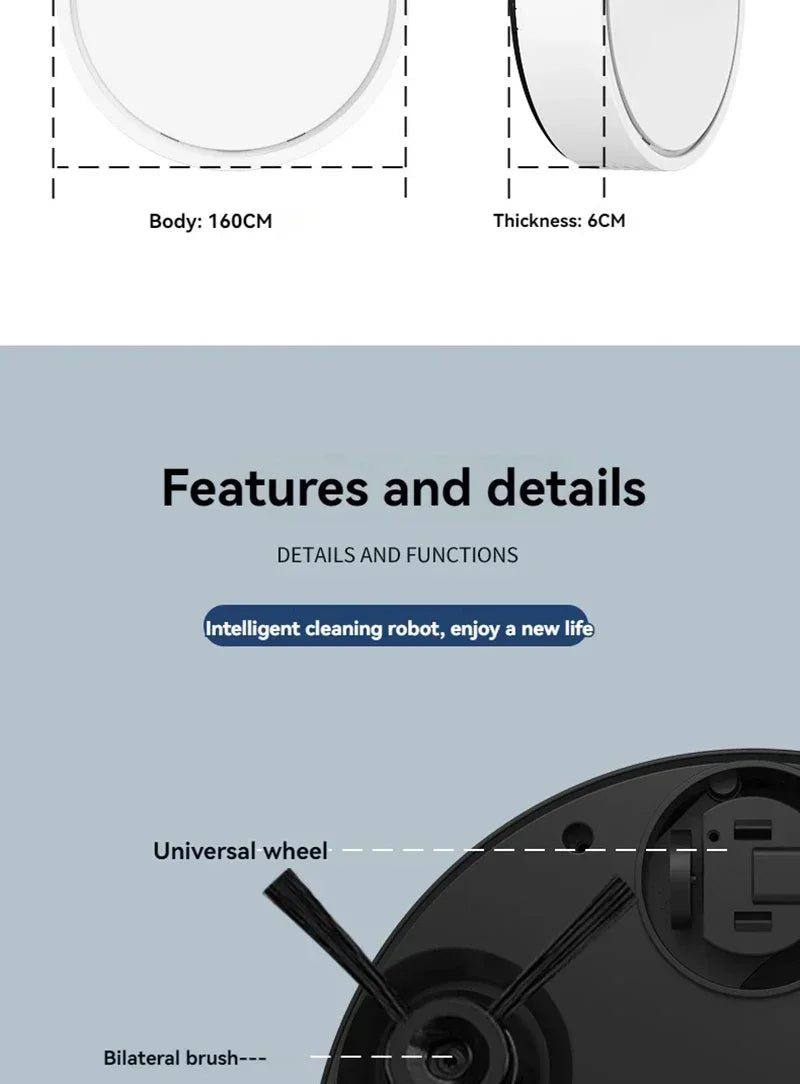 Lenovo 5-in-1 Model Sweeping Robot Automatic Home Mini Cleaning Machine USB Charging Smart Sweep Mop 5-In-1 Vacuum Cleaner 2026