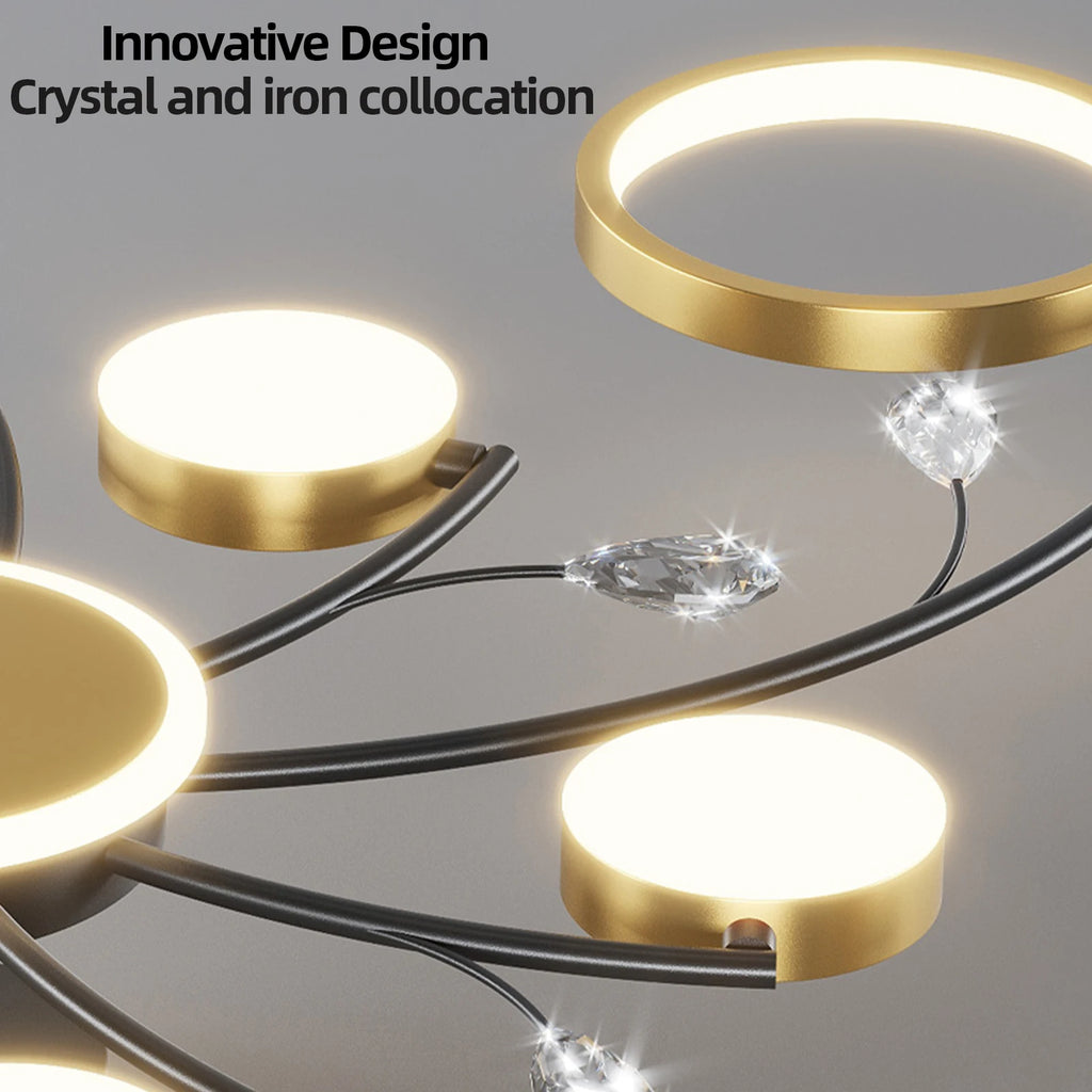 Modern Ceiling Chandelier Room Decoration Led Ceiling Lamp Crystal Chandelier Nordic Modern Bedroom Ceiling Decorative Light