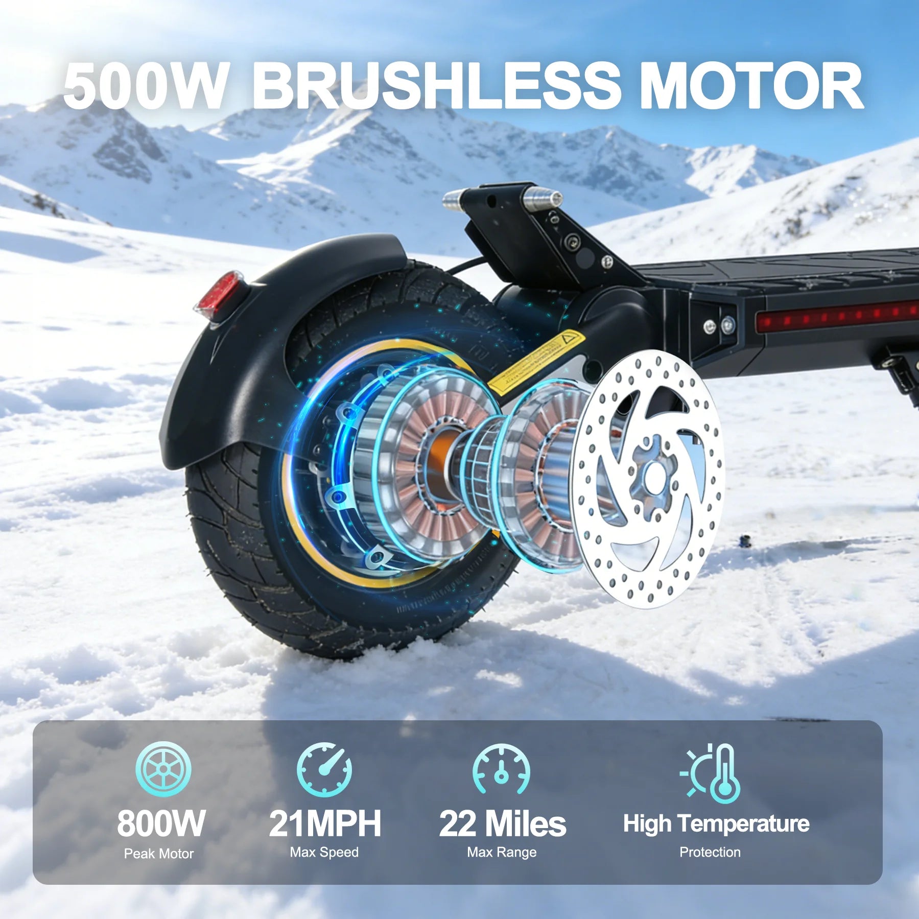 MX-17 Foldable E-Scooter for Adults 800W 48V 10.4Ah Max Speed 55KM 10 Inch Tires Large LED Display Folding E Scooter
