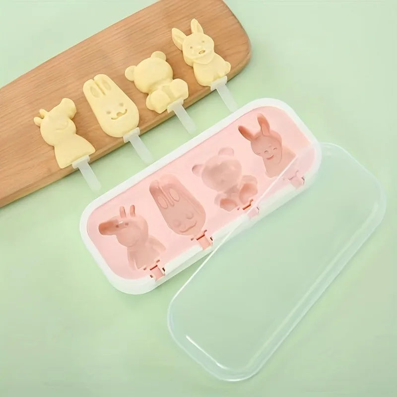 Cartoon Popsicle Mold, Ice Molds, Reusable Ice Cream Molds, Beach Accessories, Summer Kitchen Gadgets, Kitchen Stuff