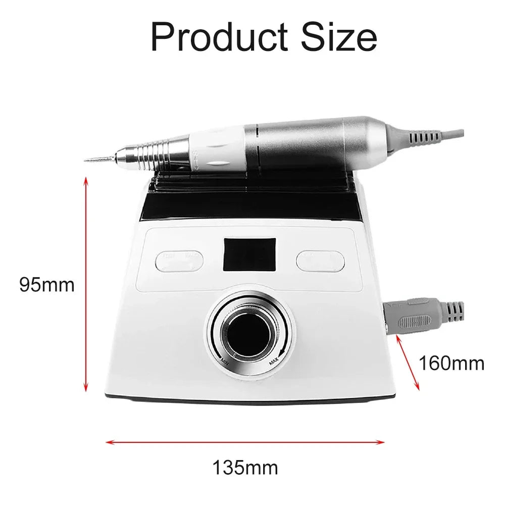 Professional Nail Drill Machine 35000RPM Manicure Machine Apparatus for Pedicure Kits Electric Nails File with Cutter Nail Tools