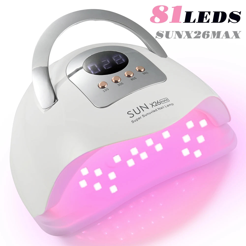 Professional Nail Dryer 81LEDs Nail Curing Lamps For Home Salon UV LED Nail Lamp For All Gel Polish Nail Equipment Manicure Tool