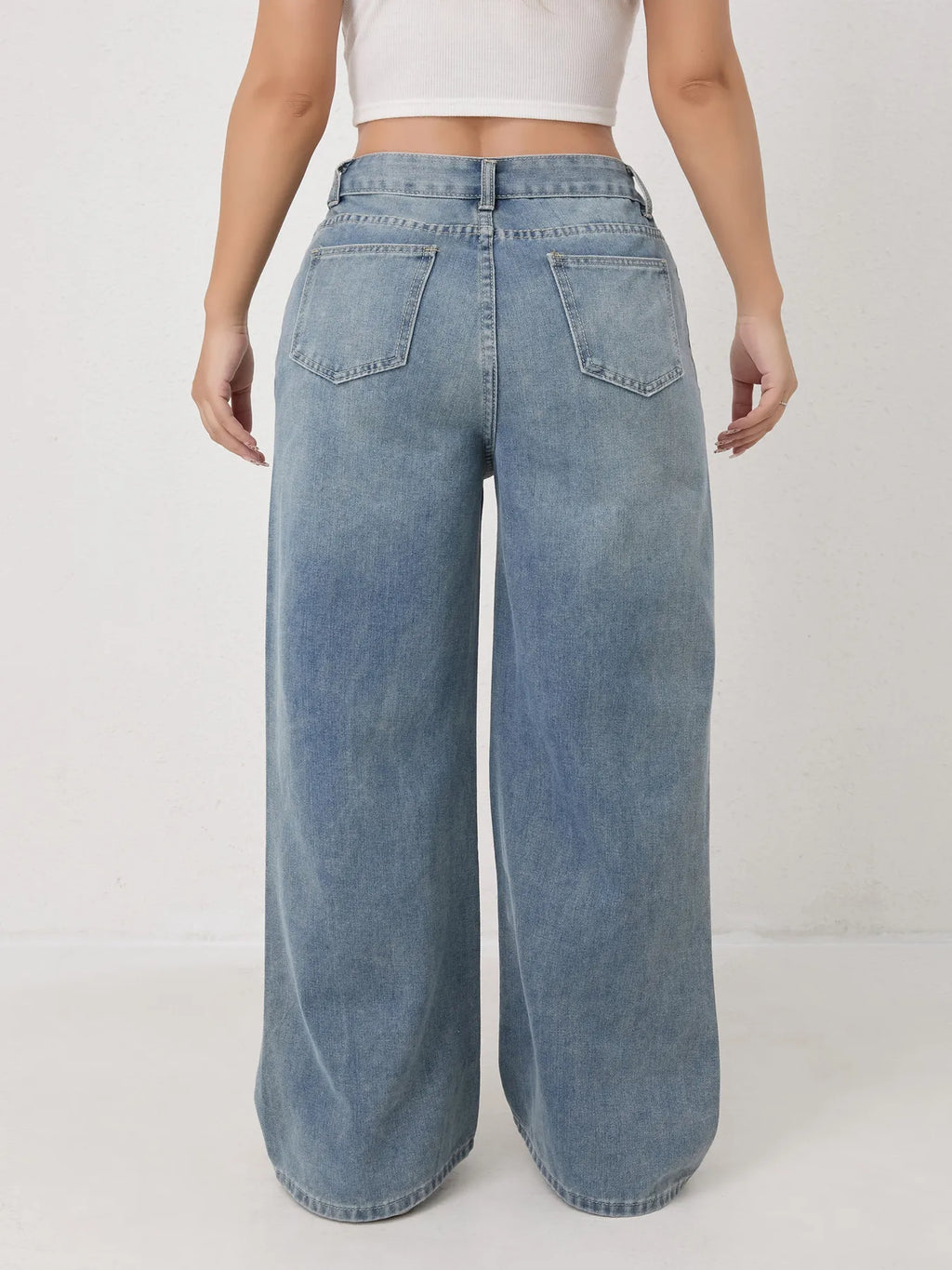 Women's Jeans 2026 New Arrival Loose Fit Casual High Waist Y2K Wide Leg Ripped Regular Denim Trousers Trendy Vintage Strety Ve
