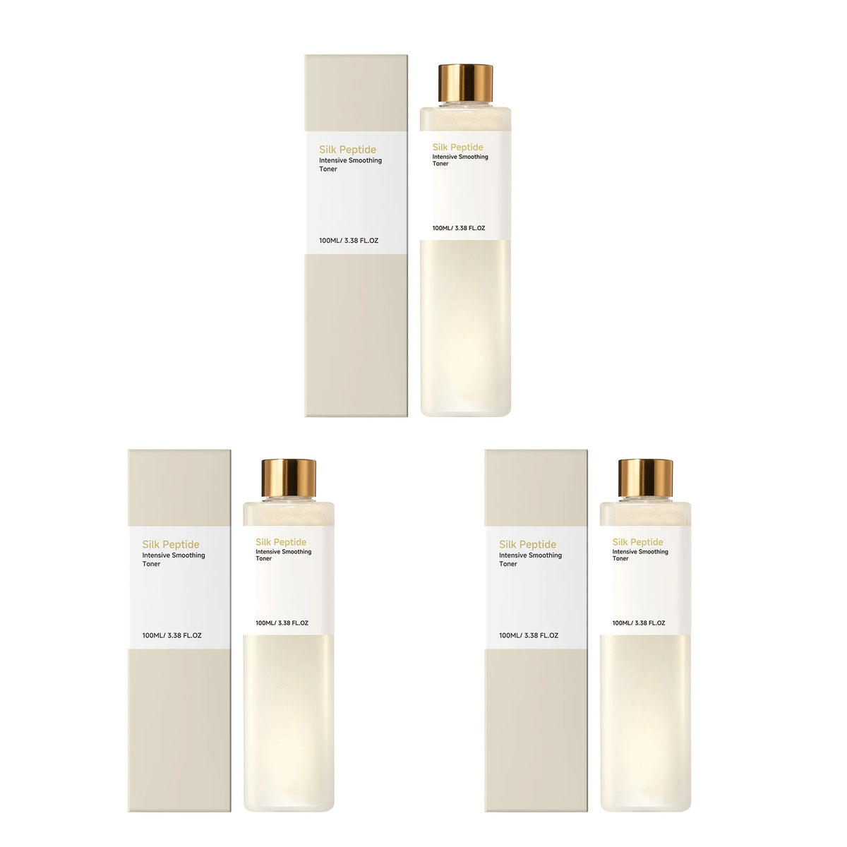 Silky Peptide Toner Intense Smoothing Hydrating Gentle Skin Conditioning Lasting Moisture Soft Texture Makeup Base Facial Toner