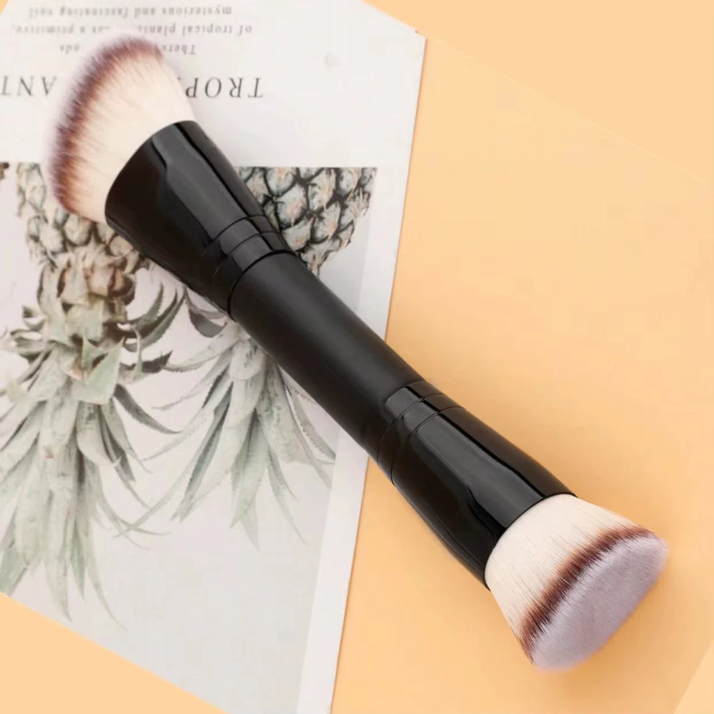 Facial Makeup Brush, a Portable Double-Headed Multi-Functional Makeup Brush, Contour Brush, Loose Powder Brush, Blush Brush