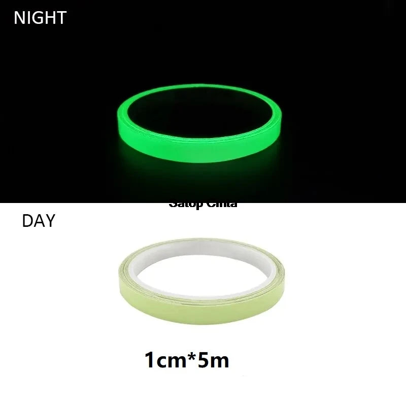 5M Green Luminous Safety Warning Strip Glow In The Dark Tape Self-Adhesive Stickers For Stage Stair Steps Home Marking Exit Sign