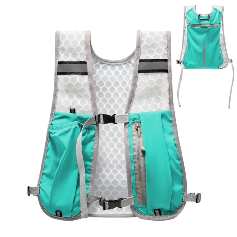 New Running Water Bottle Storage Vest Lightweight Running Vest Reflective Hydration Water Chest Pack With Phone Holder