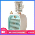 1200Mah Mini Air Conditioner Portable Desktop Fan Humidifier Purifier 3 Speed 2 Mode Spray USB Table Fan Car Home
