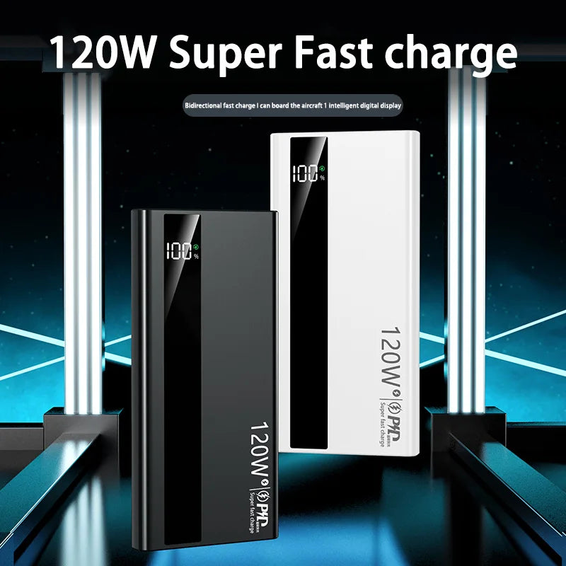 OnePlus 120W 500000mAh Power Bank High Capacity Digital Display Fast Charging Powerbank Portable Battery Charger For iPhone