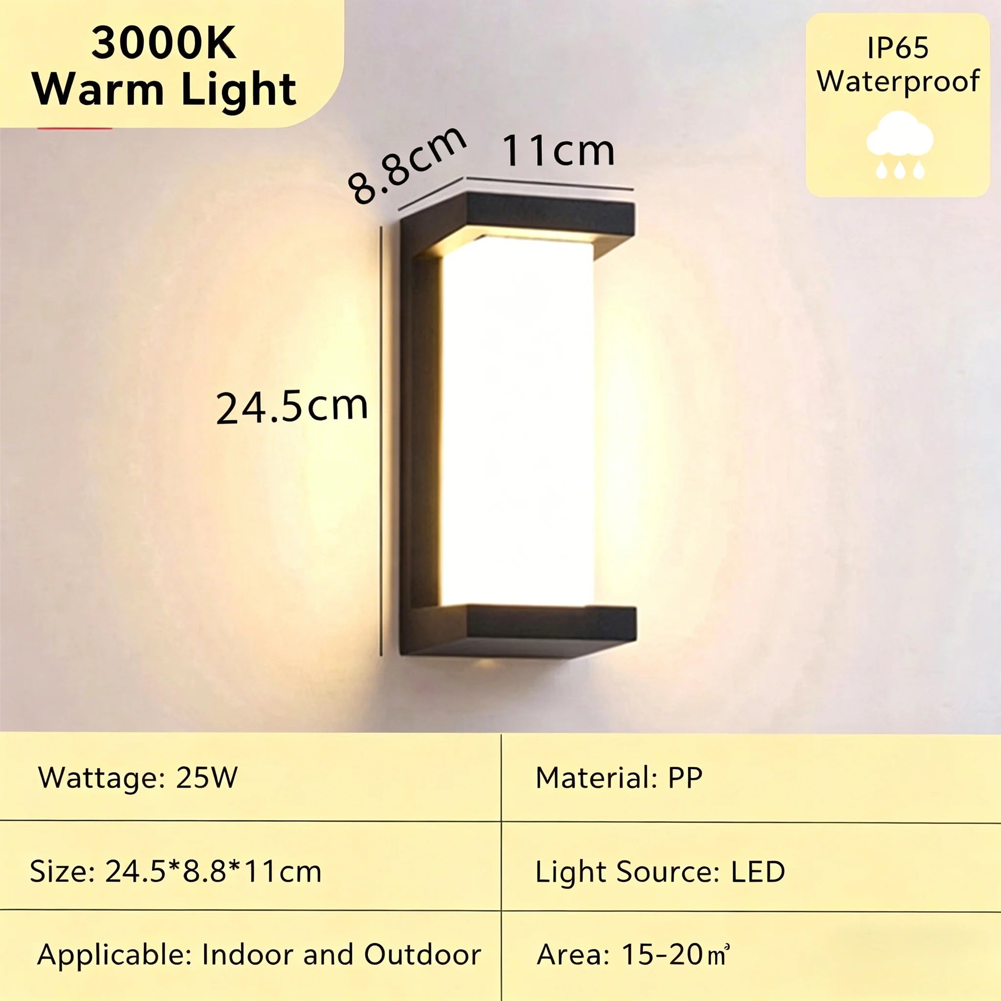 Outdoor LED Wall Lamp Waterproof Exterior Wall Light For Porch Garage Garden Courtyard Villa Indoor Wall Lamp Light 110V 220V