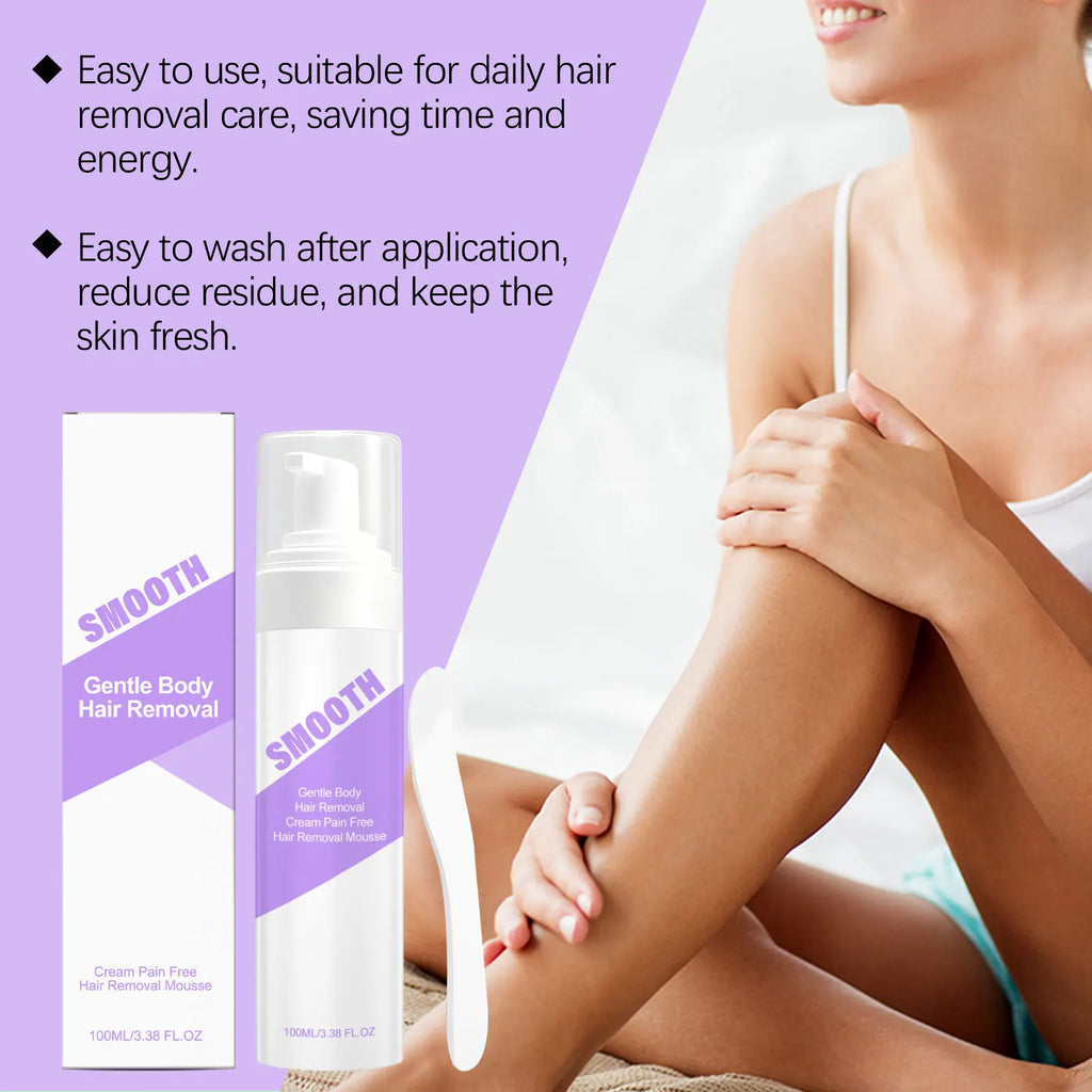 Hair Removal Mousse For Underarm Body Leg Sensitive Skin Fast-Acting Gentle Depilatory Soothing Painless Hair Removal Cream Set