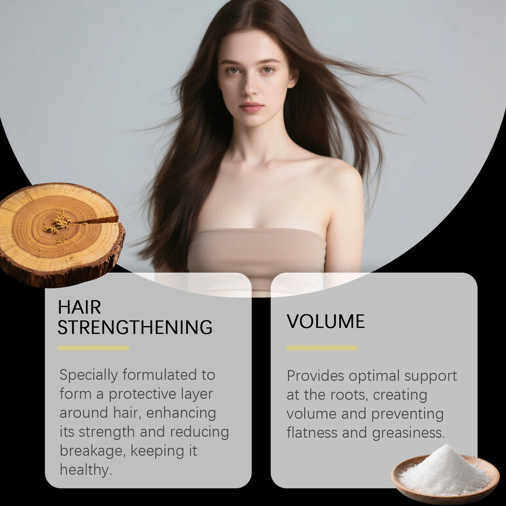 Hoegoa Sea Salt Spray Long‑Lasting Hold Add Hair Volume Anti‑Frizz Hair Strengthening Sandalwood Scent Daily Hair Styling Spray