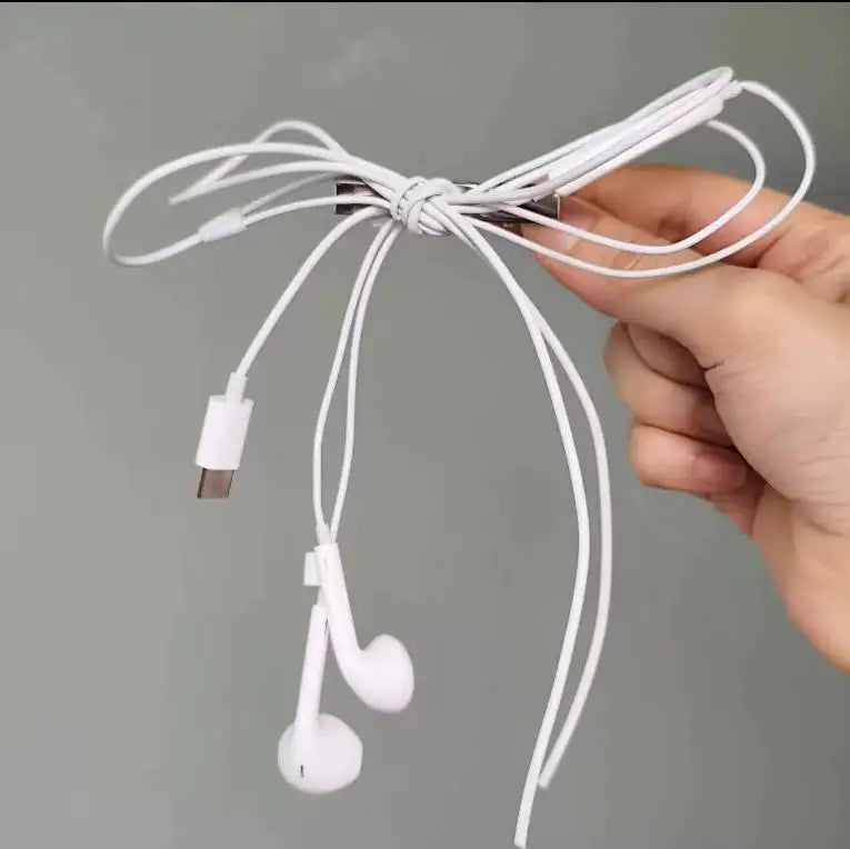 Headphone Wire Bow Hair Clip Korean Fashion Harajuku Cute Upcycled Aesthetic Hair Accessories Girls Hair Pin Hair Accessories