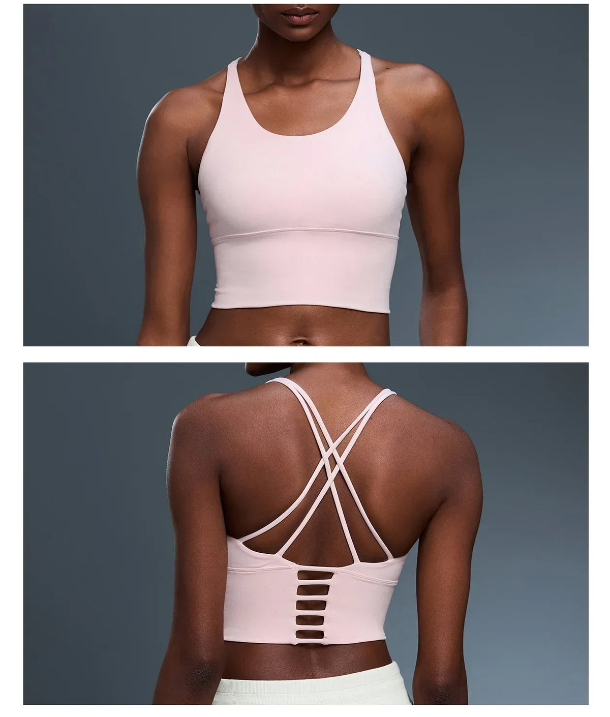 New Style Sports Bra: Shock-Absorbing, Sexy Open-Back, Thin-Strap Tank Top for Women's Yoga