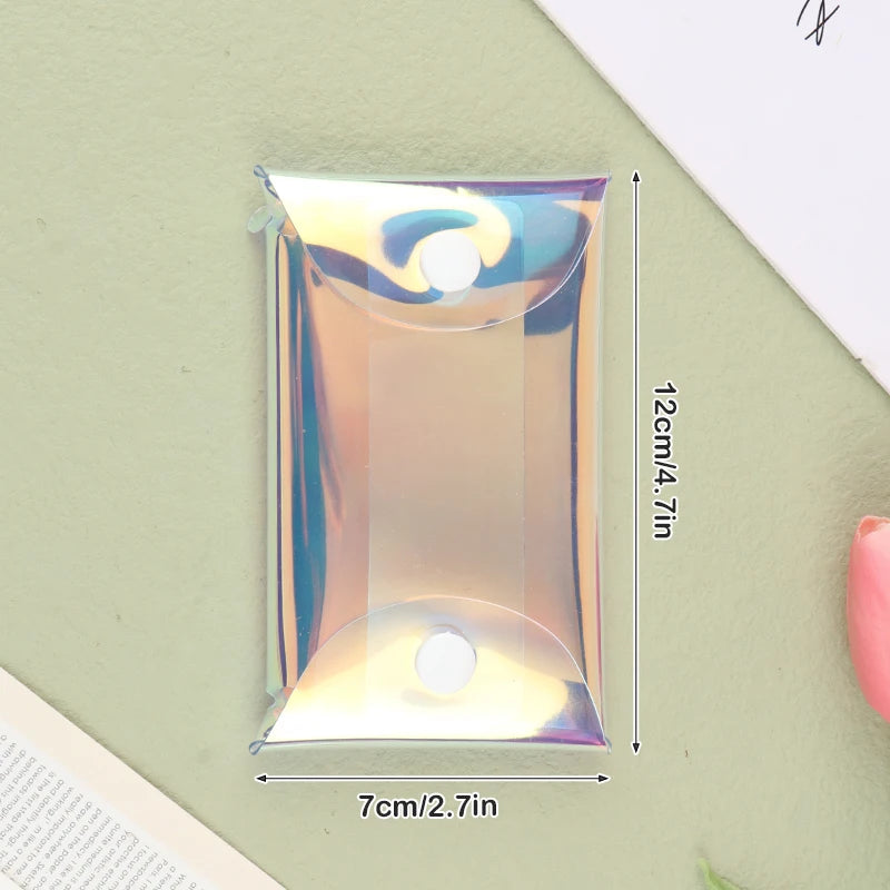 Mini Anime Doll Display Bag Transparent Coin Purse Keychain Pendant Square Pouch Organizer Key Lipstick Earphone Storage Bag