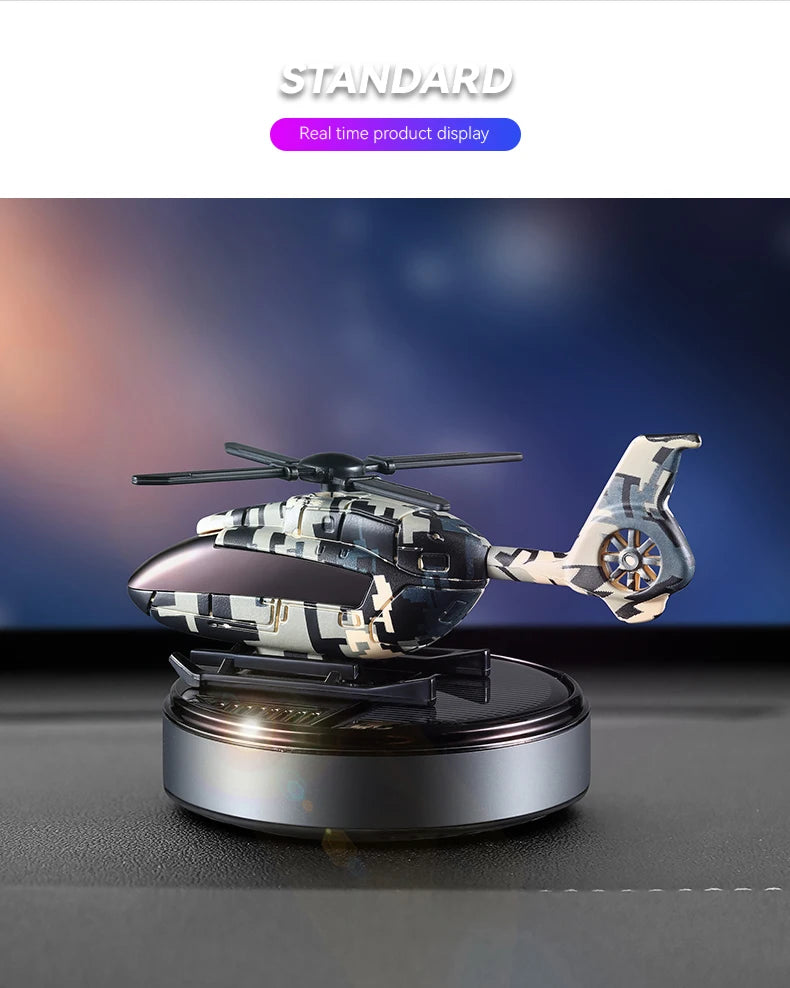 Unscented DIY Perfume helicopter solar car air fresheners rotating decorations ornaments dashboard fragrance aroma diffuser men