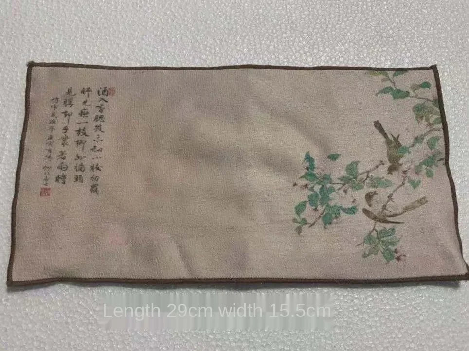 Suede Tea Towel Household Zen Tea Table Tea Cloth High-Grade Absorbent Clay Tea Mat Kung Fu Tea Tea Napkin Tea accessories