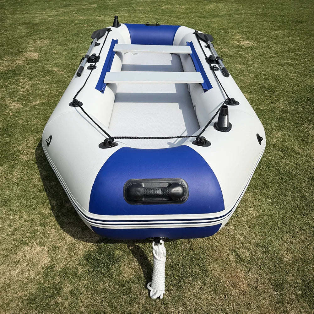 Inflatable PVC Boat Rowing Kayak, 3.3m, 5 Person, Fishing Canoe Dinghy with Accessories for Outdoor Water Sports
