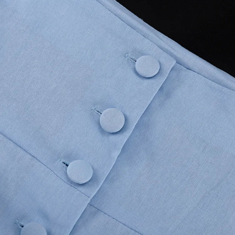 Two Pieces Women Dress Sets Solid Matching Sets Button Short Sleeves Top Empire Waist Ankle Length Skirt Loose Fit 2026 Summer