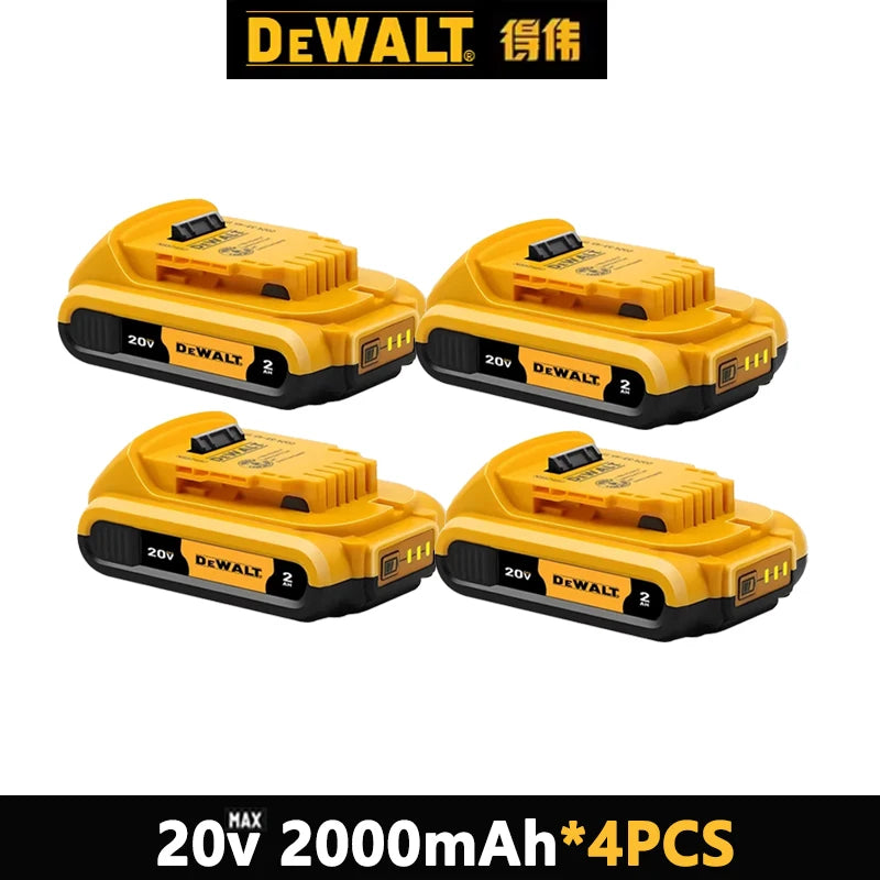 100% Original DeWalt Batteries 20V 5000/6000mAh Li Ion Battery For DCB206 DCB205 DCB204 DCB200 DeWalt Power Tools Air Transport