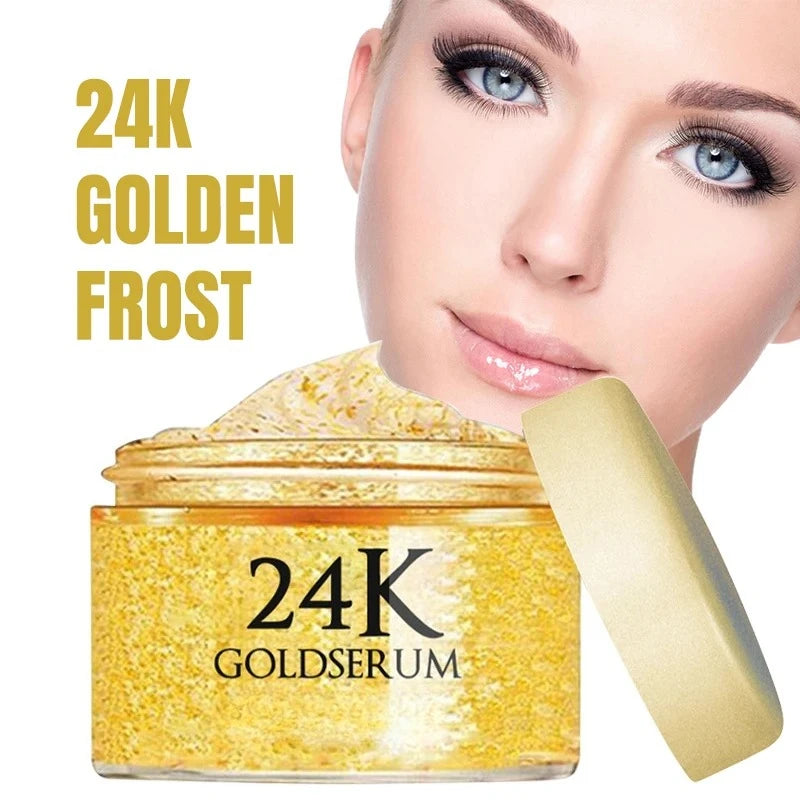 24K Gold Face Serum Fade Dark Circles Fine Line Anti Aging Cream Smoothing Nourishes Firming Lifting Brighten Skin Care Essence