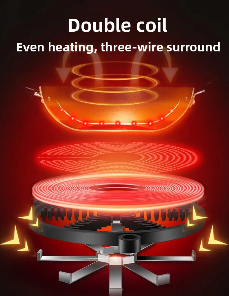 3500W Induction Cooker, Multi-function Single Burner, Waterproof LCD Display, Commercial Electric Stove, 10 Temperature Settings