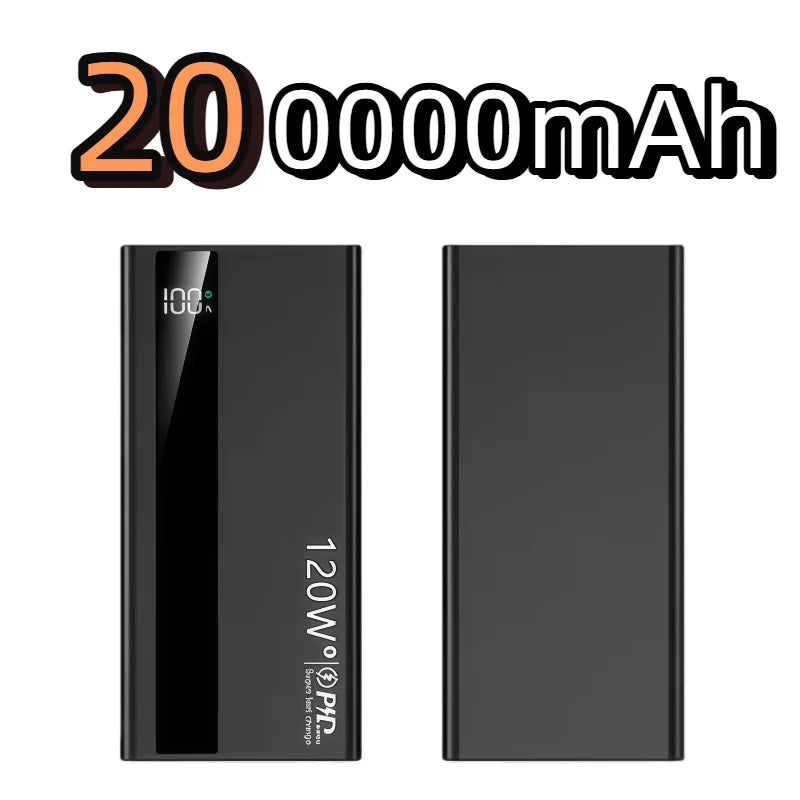 500000mAh High Capacity PowerBank 120W Super Fast Charging Portable External Battery Powerbank for iphone Huawei 2026 NEW