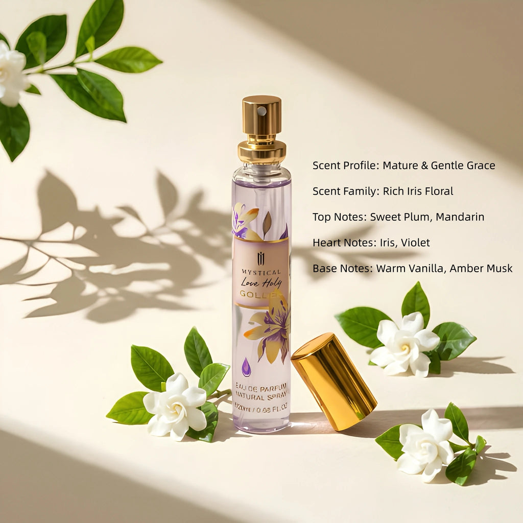 MYSTICAL 4pcs Satin Bloom Perfume Variety Gift Set, Long Lasting EDP Fragrance Selection for Garden Brunch, Weddings & Parties, Sweet Cherry, Damascus Rose & Gardenia, 0.68oz X 4 Portable Sprays, Luxury Beauty Fragrance Wardr