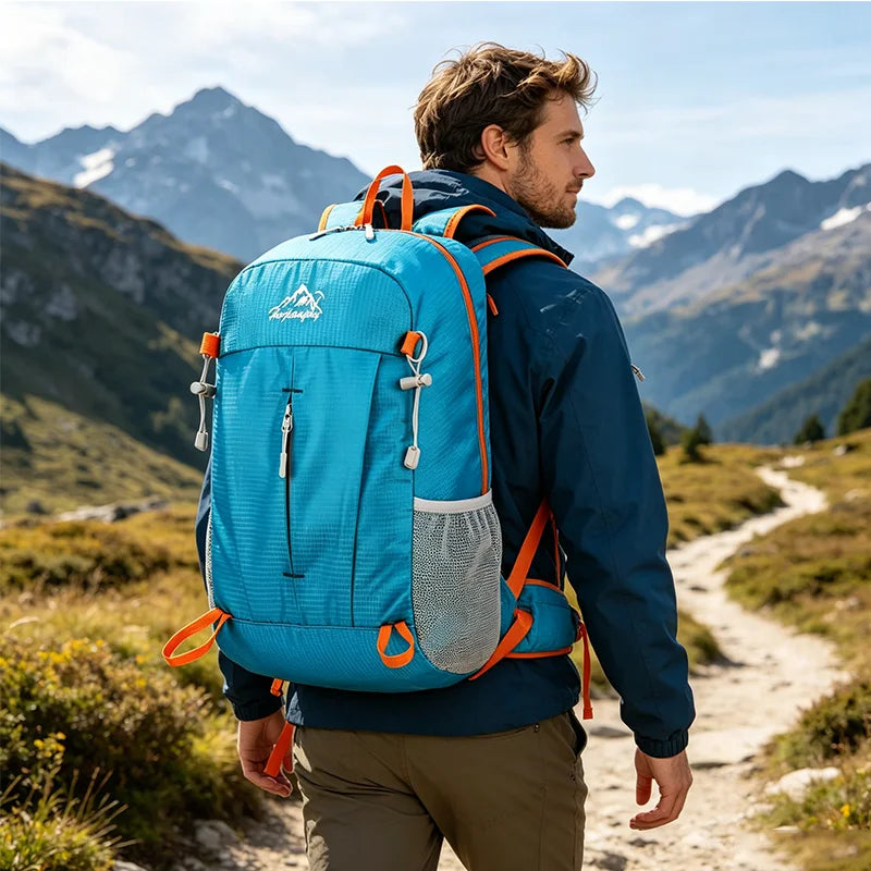 Portable Hiking Backpack Large Capacity Foldable Mountaineering Climbing Bags Durable Waterproof Lightweight Travel Bags