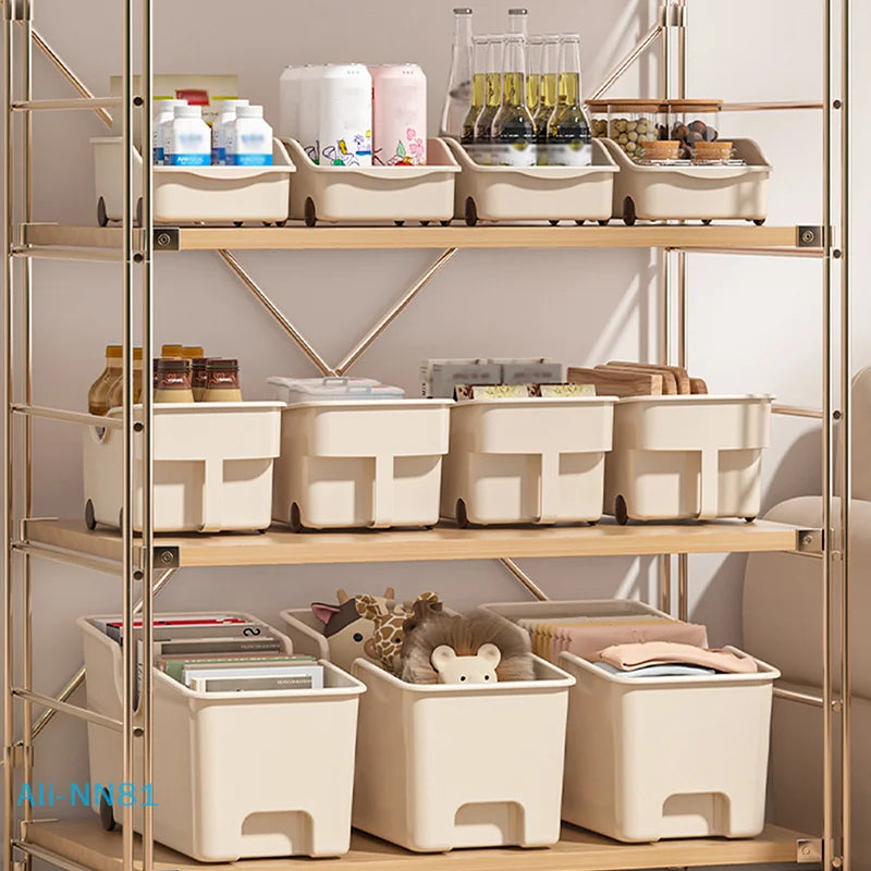 【N】Kitchen Sundries Storage Case With Wheels Seasoning Bottle Jar Storage Container Kitchen Closet Organizer