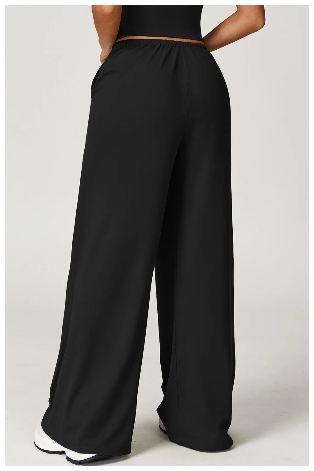 Women's High Waist Drawstring Yoga Pants Hanging Wide Leg Loose Casual Pants Women's Sports Pants Fitness Running Elastic Pants