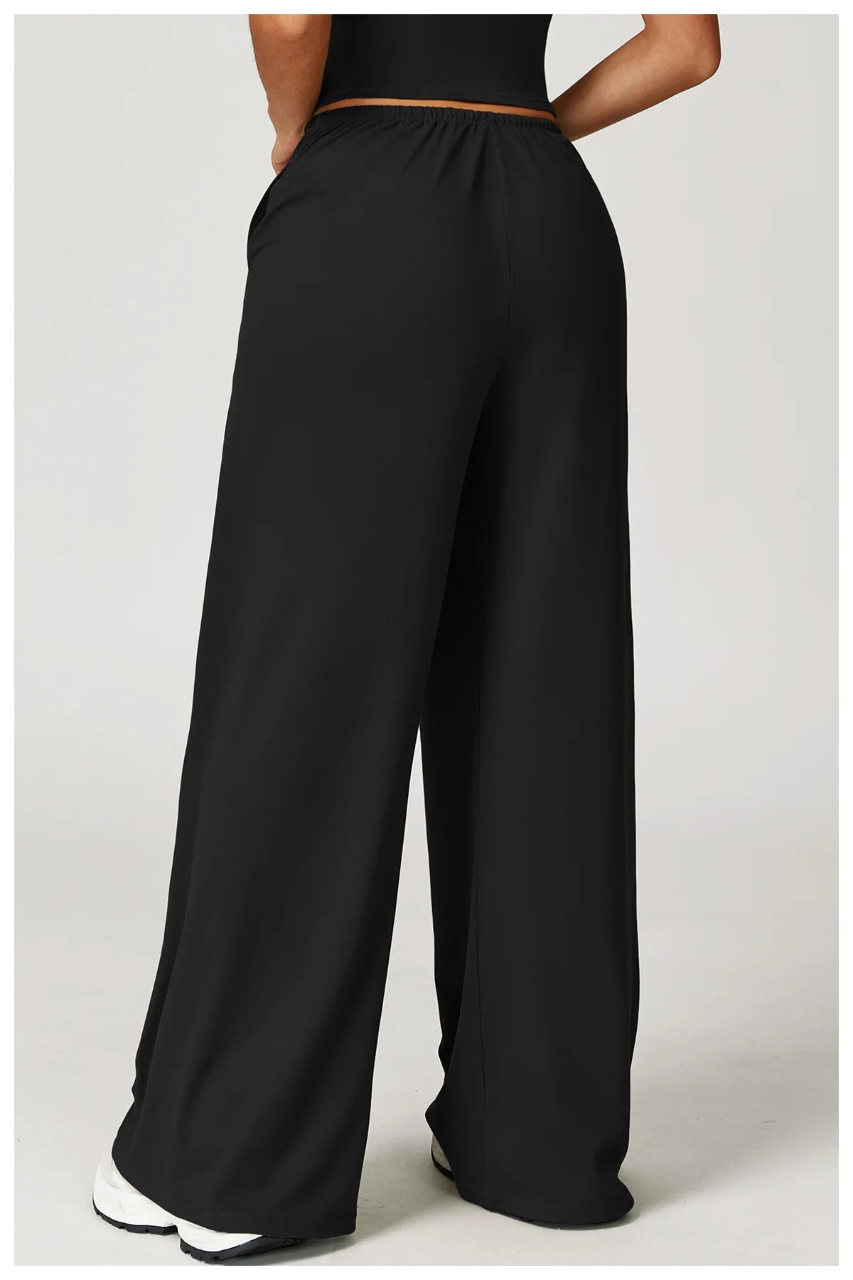 Women's High Waist Drawstring Yoga Pants Hanging Wide Leg Loose Casual Pants Women's Sports Pants Fitness Running Elastic Pants