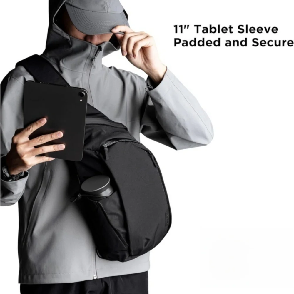 High Quality Simple Crossbody Bag Casual Solid Color Sling Backpack with Water Bottle Pocket Chest Bag Outdoor Sport