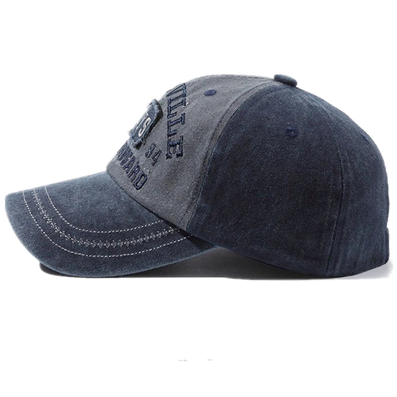 Unisex Washed Cotton Cap Letter Embroidery Baseball Cap For Men Women Streetwear Dad Hats