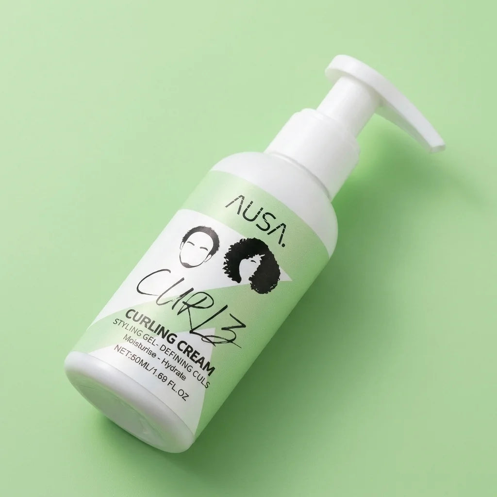 Curling Cream Curl Defining Styling Lotion Moisturizes Repairs Dry Hair Tames Frizzy Waves Daily Portable Curly Hair Styling 50m