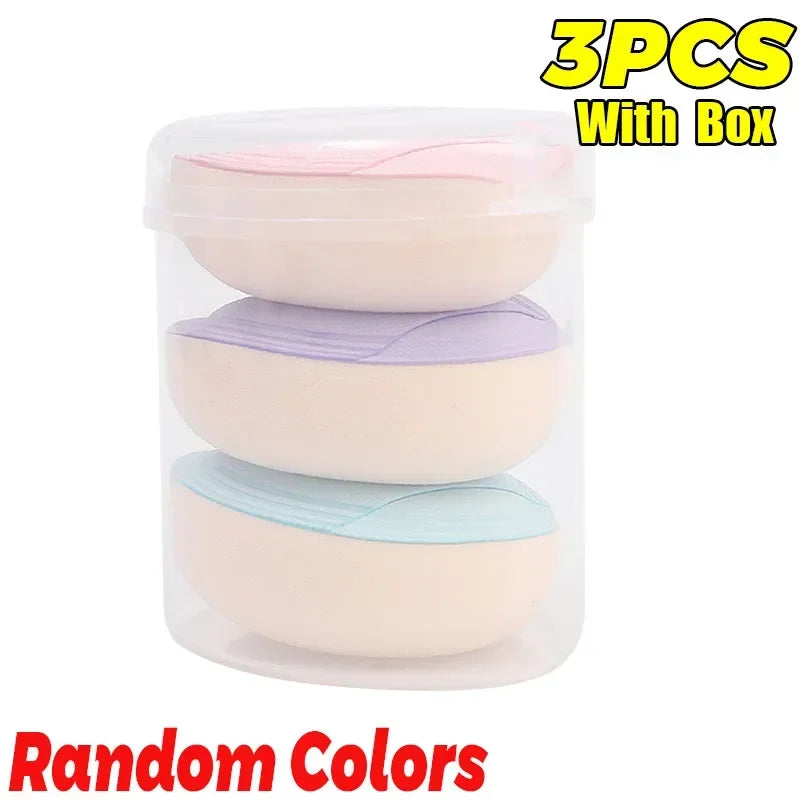 Wet Dry Use Mini Finger Powder Puff Random Color Facial Detail Air Cushion Concealer Blusher Makeup Cosmetics Puff Beauty Tools