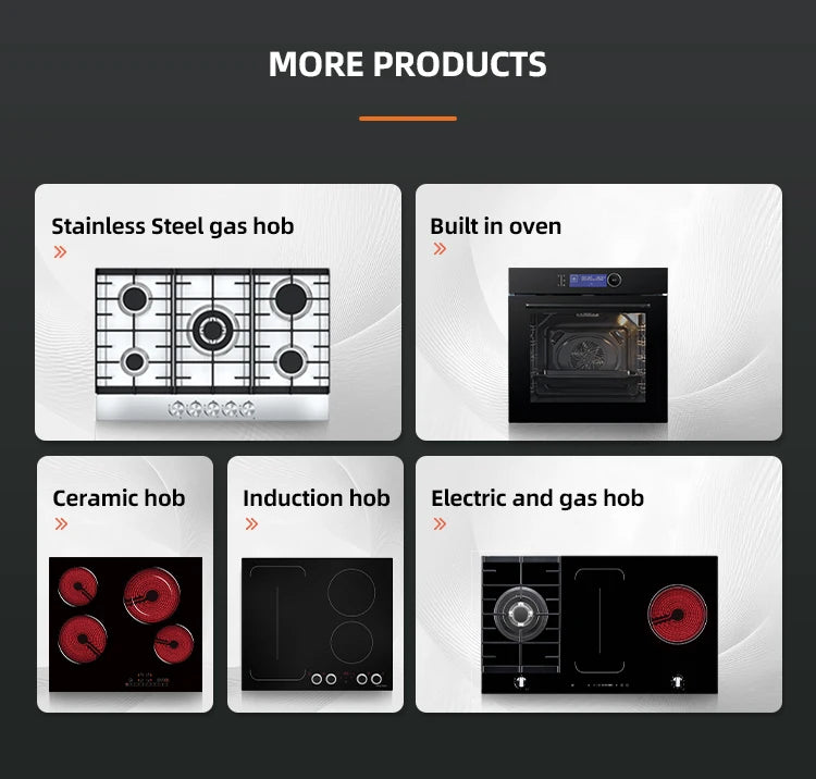 Built-In Tempered Glass Gas Hob Cooktops 3 Burner LPG Propane Gas Stove