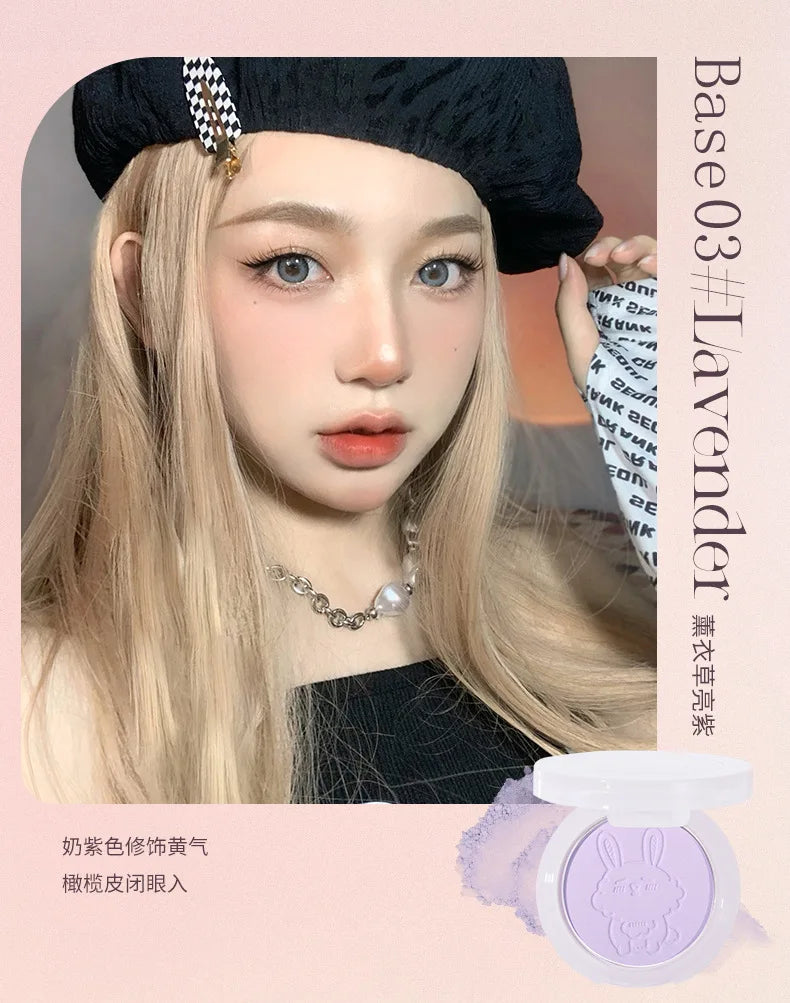 JILL LEEN Monochrome Colorful Soft Mist Blush Disc Highlight Grooming Peach Gills Purple Matte Brightening Expansion Color