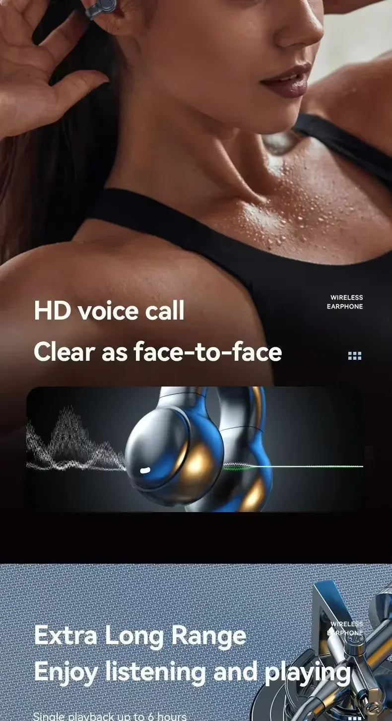 2026 New Model  X51 Wireless Earbuds Bluetooth Headset Charging Earphones Bone Conduction Headphones Sport With Mic Free