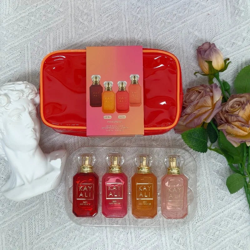 KAYALI 4*10ml Perfume Gift Set Unisex Eau De Parfum Long Lasting Fruity Floral Sweet Luxury Mini Fragrance Collection Scents