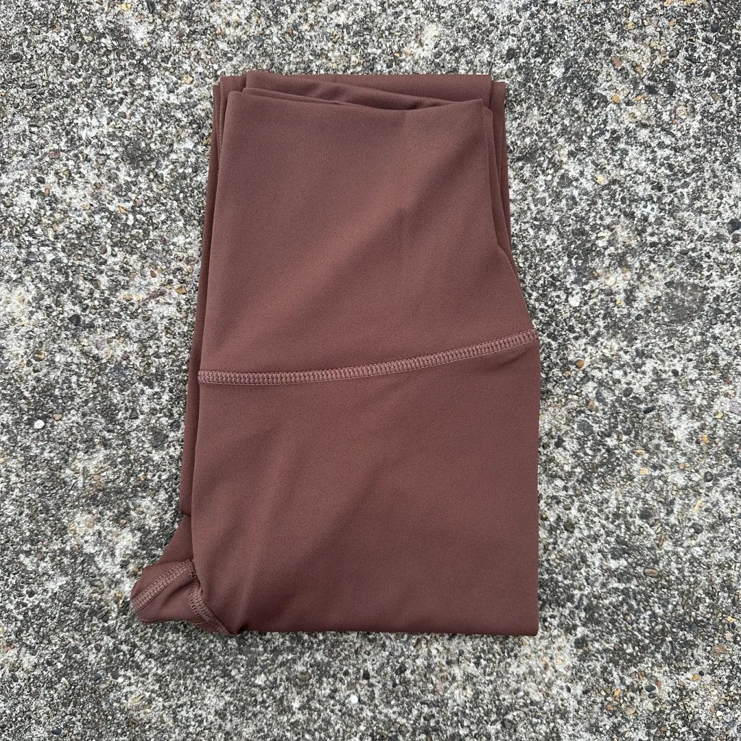 Solid Color Back Waist Pocket High Waist Fitness Yoga Legging soft Women Sport Pant Tight Butter Athletic Gym Ankle-Length Pants