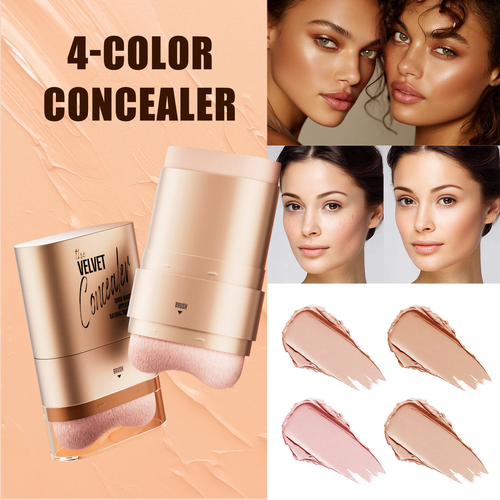 Four-Color Concealer to Cover Dark Circles, Tattoos, Acne Marks, Facial Concealer, Contouring, Waterproof Foundation, Beauty Makeup