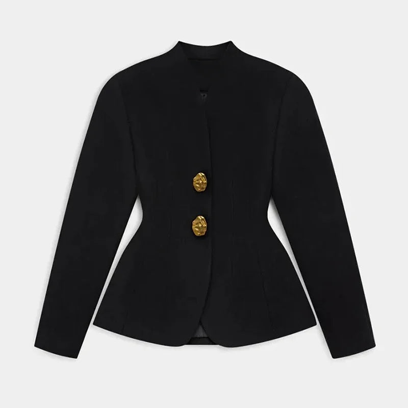 Urban Woolen Coat Skirt Women Set V-neck Long Sleeve Button Jacket Hip Package Skirts 2026 Spring Autumn Elegant Lady Outfit New