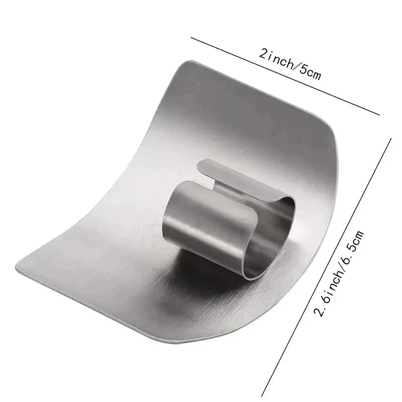 Stainless Steel Finger Guard for Cutting, Kitchen Safety Must-Have,Anti-Cut Protection for Slicing Veggies, Easy to Clean & Wear